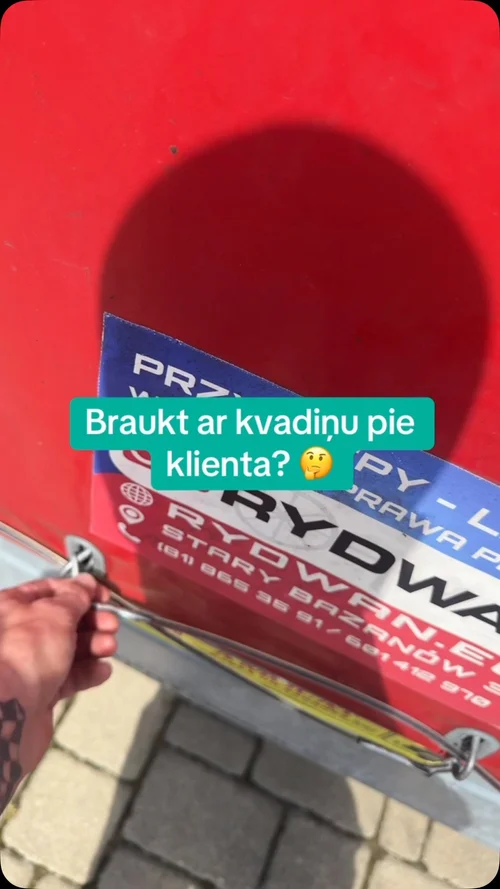 Braukt ar kvadiņu pie klienta? 🤔